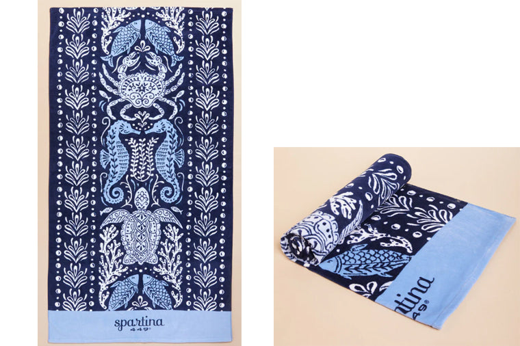 Spartina 449 Hamilton Sea Life Beach Towel