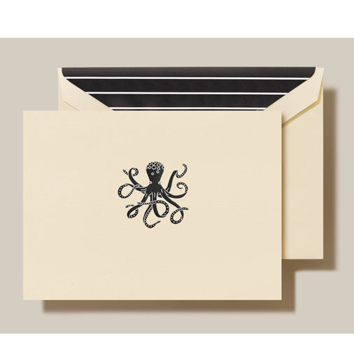 Octopus Note Cards - Crane Stationery