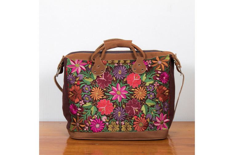 Altiplano - Floral Suitcase - Brown