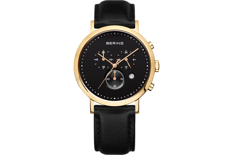 Black Face with Leather Strap - Bering
