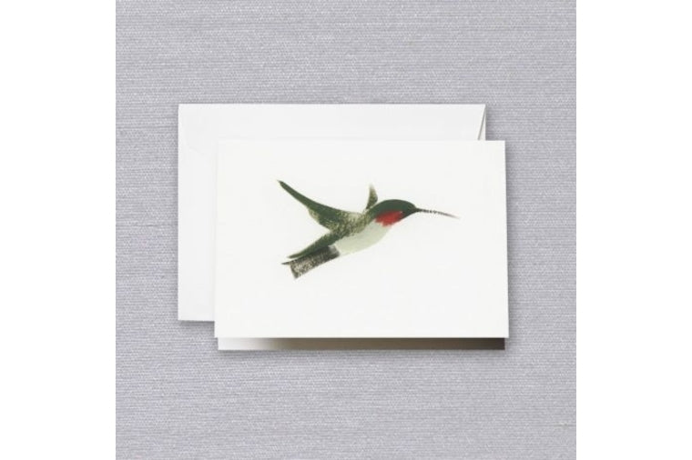 Brushstroke Hummingbird Note Cards - Crane Stationery