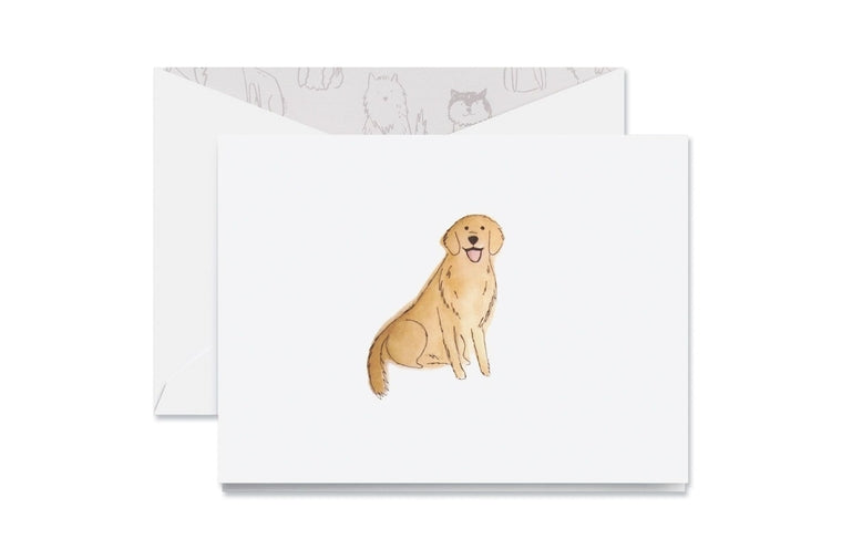 Golden Retriever Note Cards - Crane Stationery