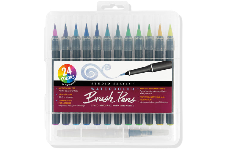 Peter Pauper Press - Studio Series Watercolor Brush Pens, set of 24