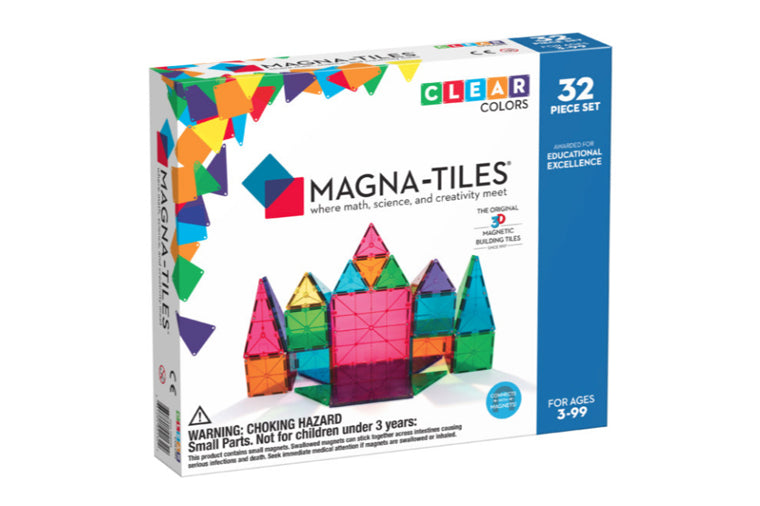 Magna-Tiles Clear Colors 32-Piece