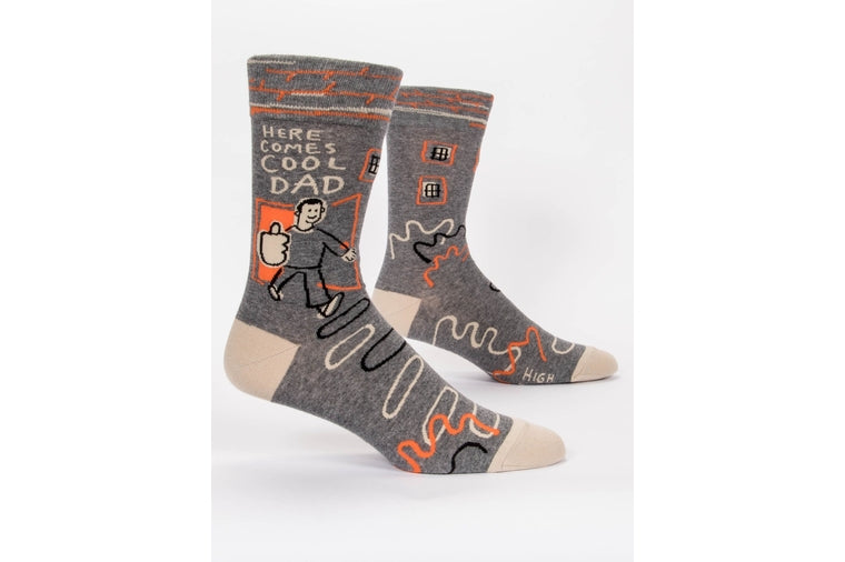 Here Comes Cool Dad Socks - Blue Q