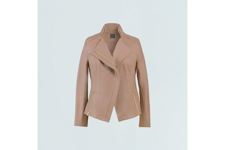 Clara Sunwoo Liquid Leather Jacket - Taupe