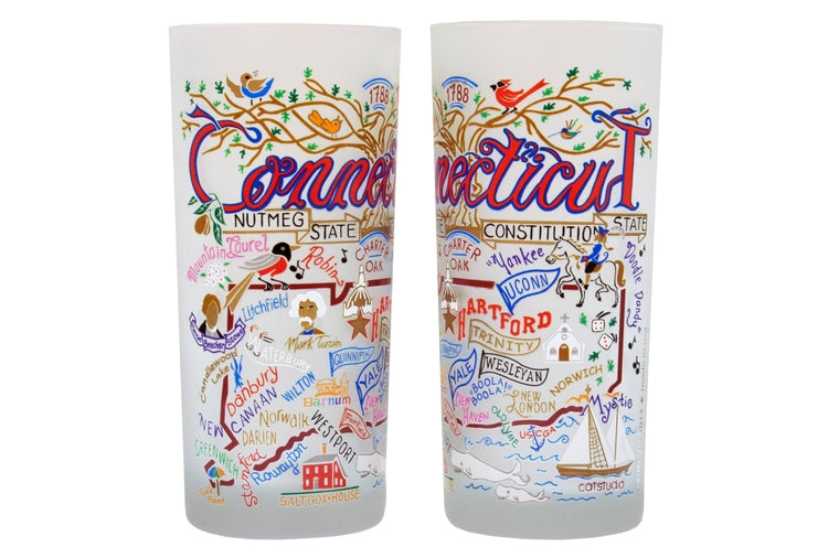 Connecticut Drinking Glass - Catstudio