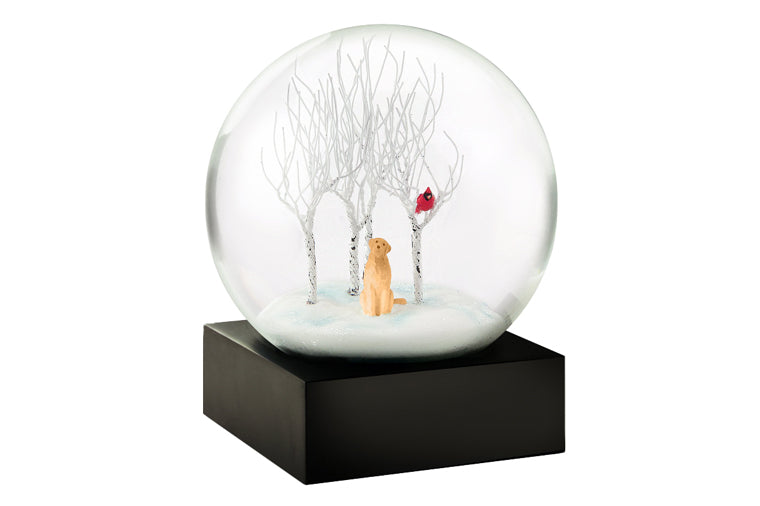 Lab in the Woods Snow Globe