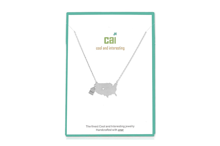United States sterling silver necklace - Cool and Interesting