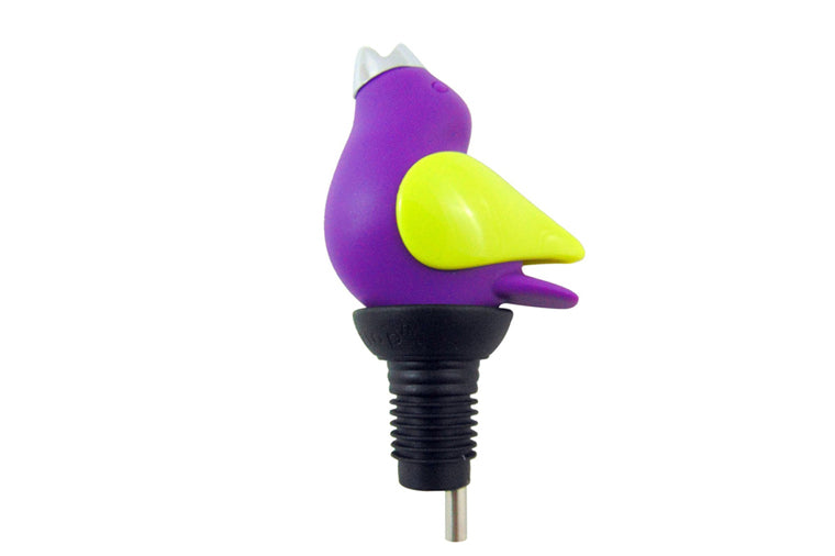ChirpyTop Wine Pourer, Purple/Kiwi