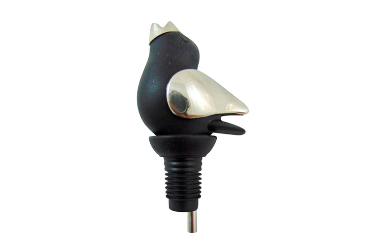 ChirpyTop Wine Pourer, Black/Chrome