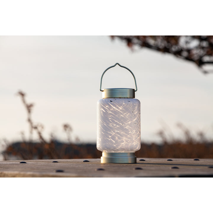 Cylinder Solar Glass Boaters Lantern