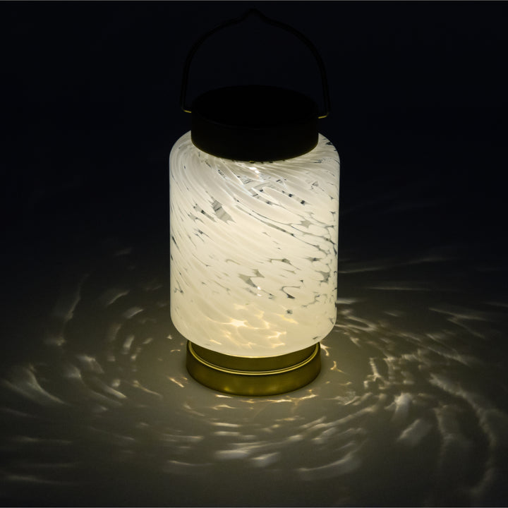 Cylinder Solar Glass Boaters Lantern