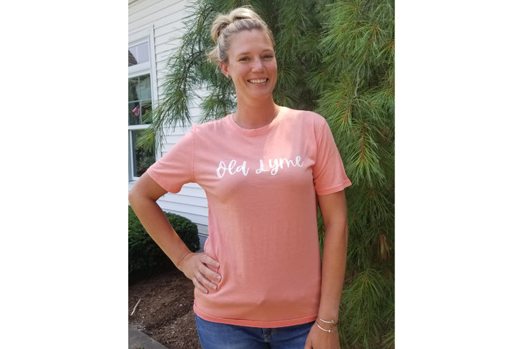 Coral Crewneck Unisex Tee, Old Lyme
