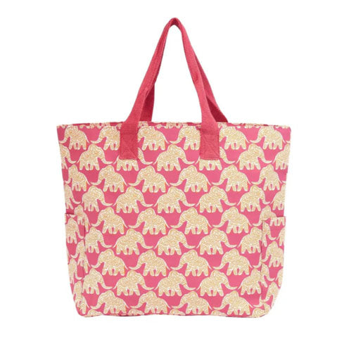 Elephants Canvas Carryall Tote Bag