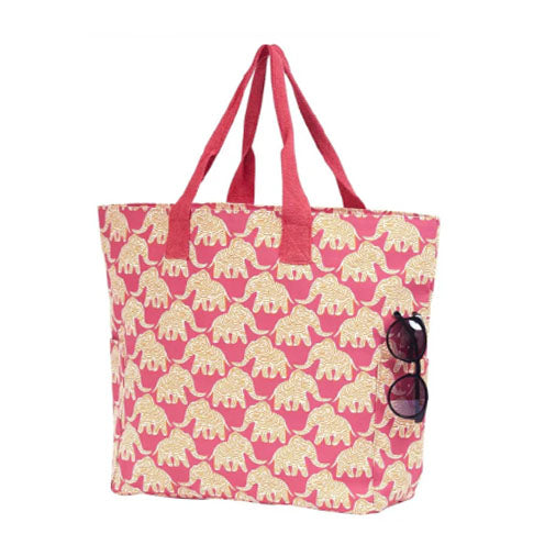 Elephants Canvas Carryall Tote Bag
