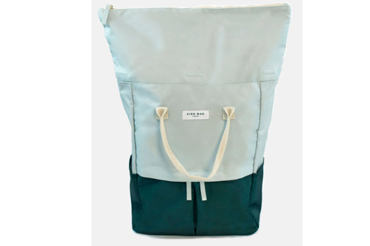 Kind Bag - "Hackney" 2.0 Large Backpack - Sage and Forest Green