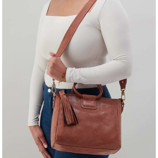 Hobo Bags - Sheila Medium Satchel - Burnished Saddle