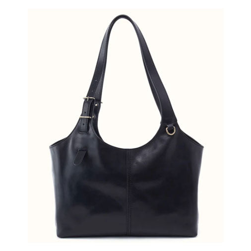 HOBO Atlas Tote in Black Patina Leather