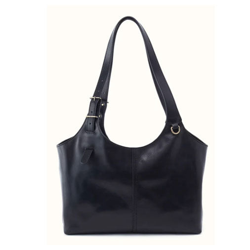 HOBO Atlas Tote in Black Patina Leather