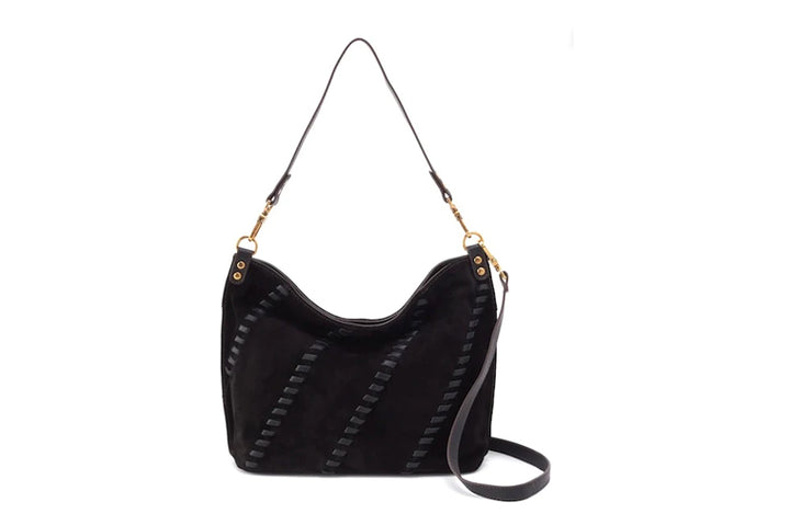 Hobo Bags -Pier Crossbody - Black Suede