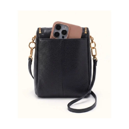 HOBO Fern Duo Crossbody in Black Pebbled Leather
