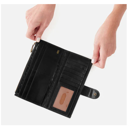 Hobo Bags - Dunn Continental Wallet- Black