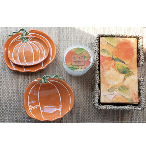 Ceramic Pumpkin Serving Dish, Large
