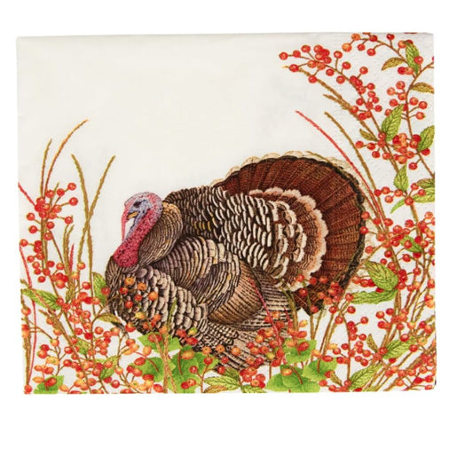 Turkey And Berries Cocktail Napkins - Set of 20
