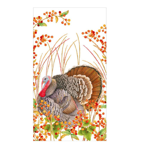 Turkey And Berries Guest Towel Napkins - Set of 15