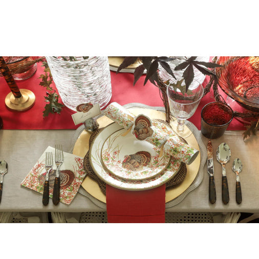 Turkey And Berries Dinner Plates - Set of 8