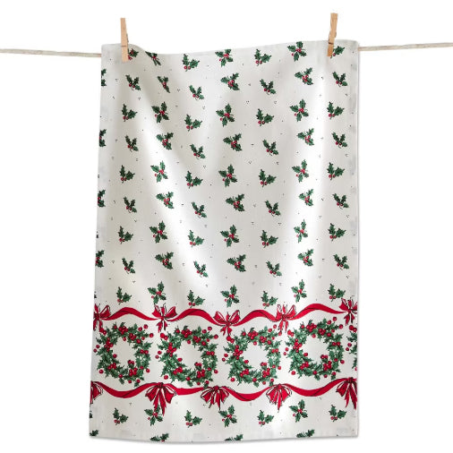 Vintage Holly Dishtowel