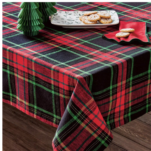 Christmas Plaid Tablecloth 96" x 60"