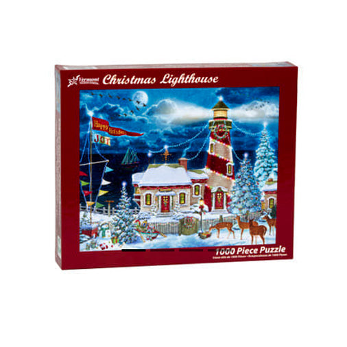 Christmas Lighthouse 1000 Piece Jigsaw Puzzle