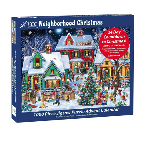Neighborhood Christmas Advent Calendar Puzzle 1000 Pc