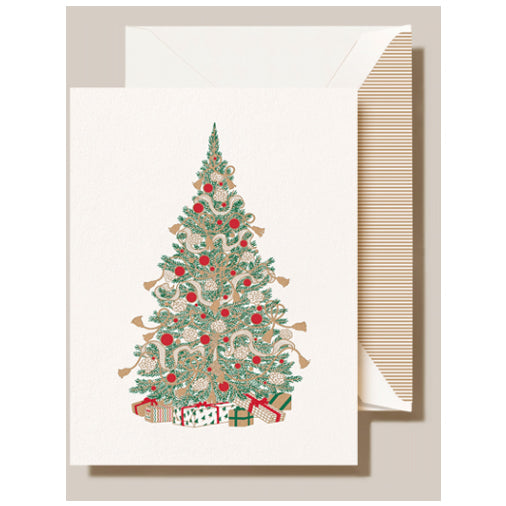 Crane Gold Tassel-Trimmed Tree Boxed Holiday Cards