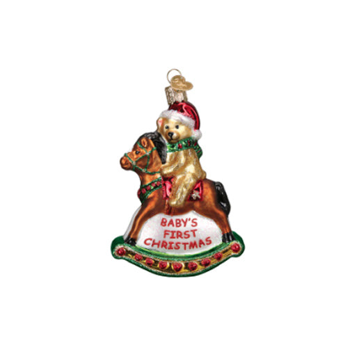 Old World Christmas - Baby's First Christmas Rocking Horse