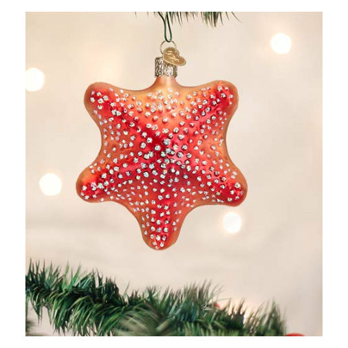 Old World Christmas - Red Starfish Ornament