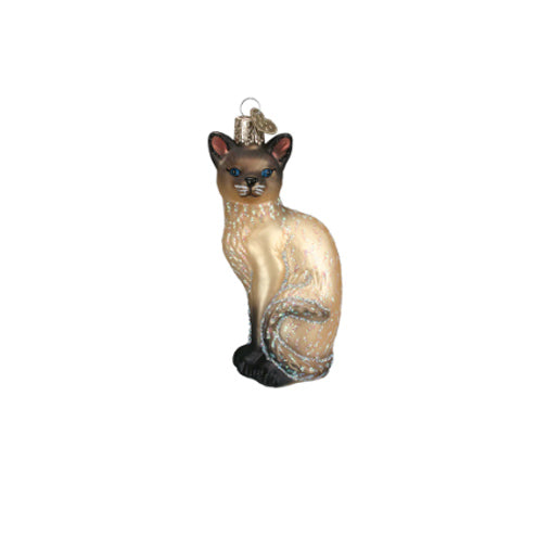 Old World Christmas - Tan Siamese Cat Ornament