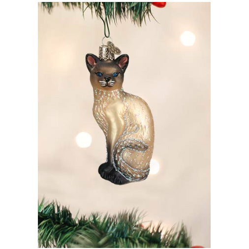Old World Christmas - Tan Siamese Cat Ornament