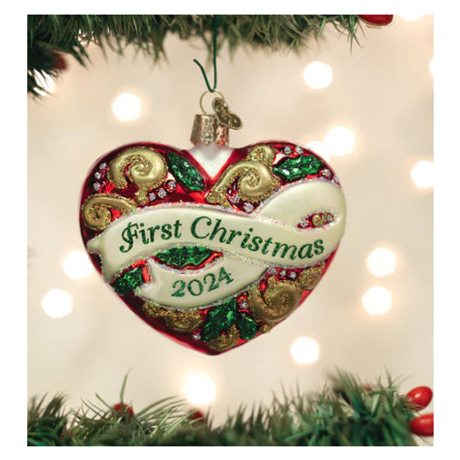 Old World Christmas - 2024 First Christmas Heart Ornament