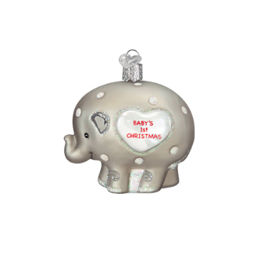 Old World Christmas - Baby's 1st Elephant Ornament