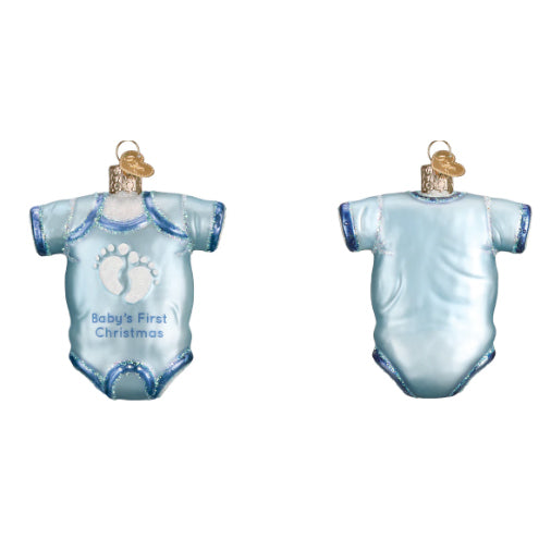 Old World Christmas - Blue Baby Onesie Ornament