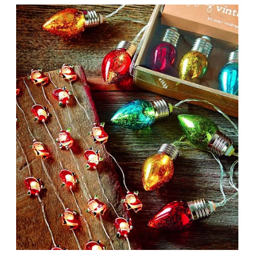 Vintage Bulbs String Lights - 14 Count