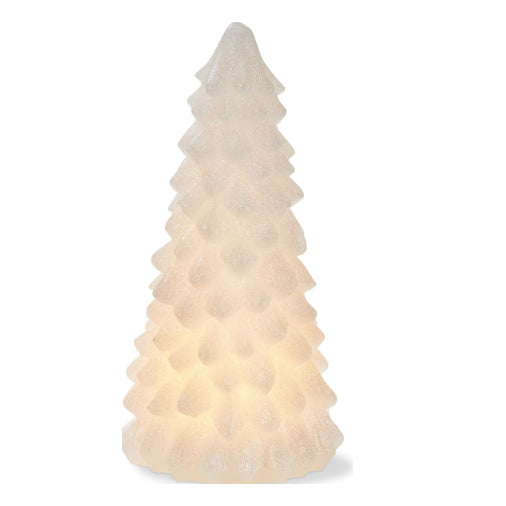 Snowy Pine Tree LED Flameless Candle