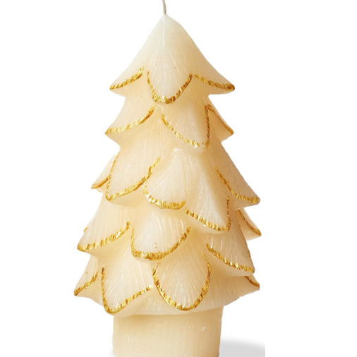 Gilded Pine Tree Candle, Medium