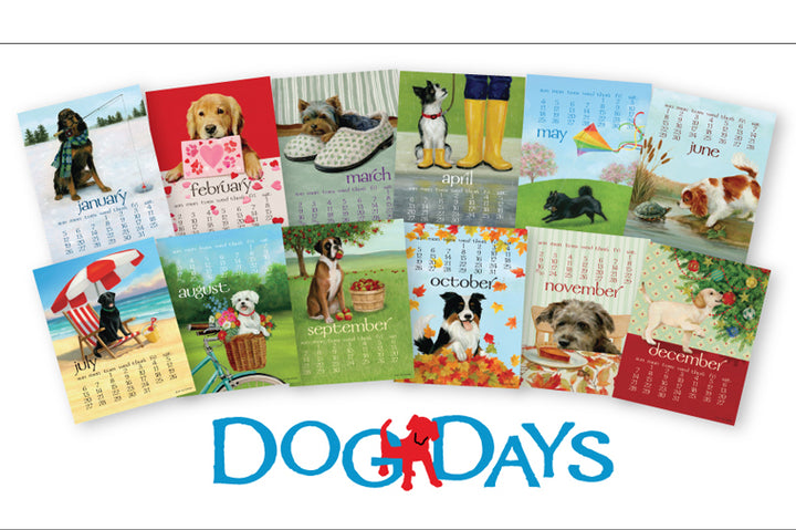 Art for Everyday - Erica Leigh's 2025 Dog Days Poster Calendar 11x14