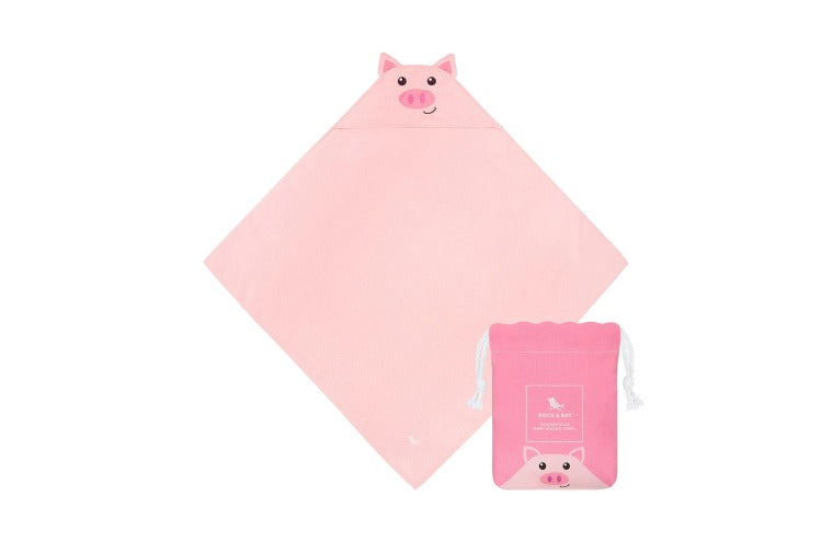 Dock and Bay - Parker Pig Baby Hooded Towel