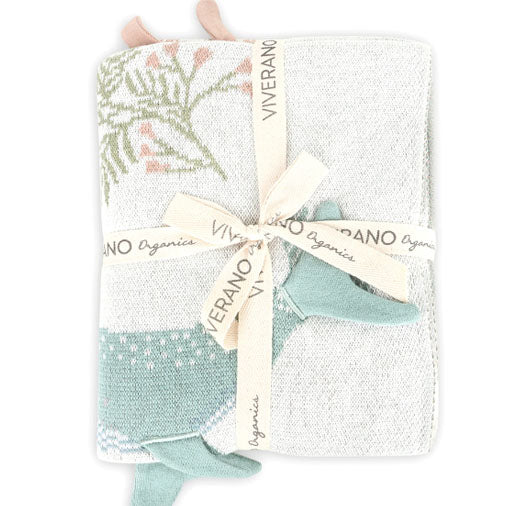 Ocean Jellyfish - 3D Jacquard Sweater Knit Baby Blanket
