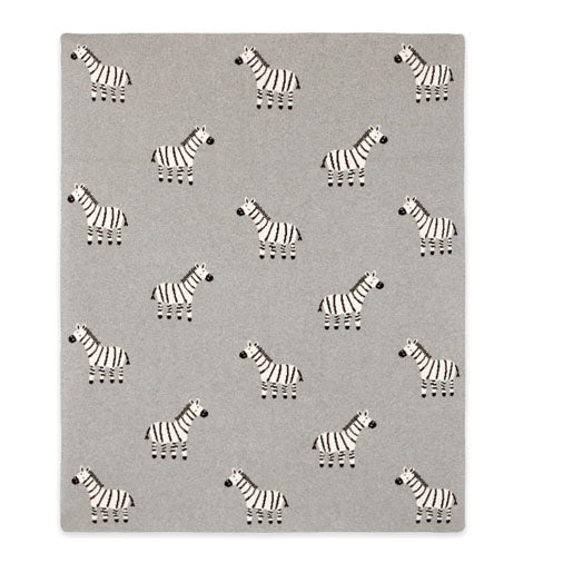 Jacquard Sweater Knit Baby Blanket - Zebra